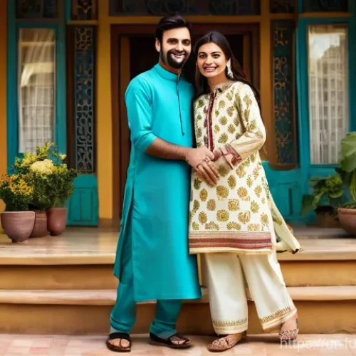 주택 소유의 경제적 이점과 과제 - **Prompt:** A heartwarming scene of a modest, contemporary Pakistani family home, depicting the joy ...