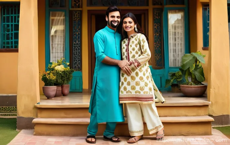 주택 소유의 경제적 이점과 과제 - **Prompt:** A heartwarming scene of a modest, contemporary Pakistani family home, depicting the joy ...