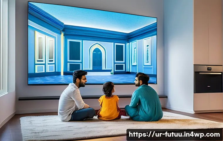 주거 혁신을 위한 가상 협업 플랫폼 - **Prompt:** A diverse Pakistani family (father, mother, a pre-teen son, a daughter, and a baby weari...