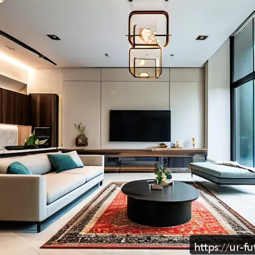 주거 혁신을 위한 글로벌 동향 - A modern smart home interior in an upscale urban setting in Pakistan, showcasing advanced IoT device...