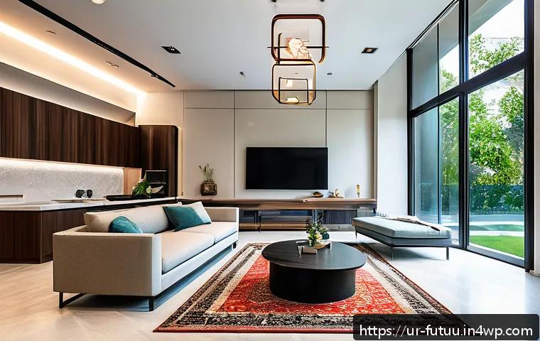 주거 혁신을 위한 글로벌 동향 - A modern smart home interior in an upscale urban setting in Pakistan, showcasing advanced IoT device...